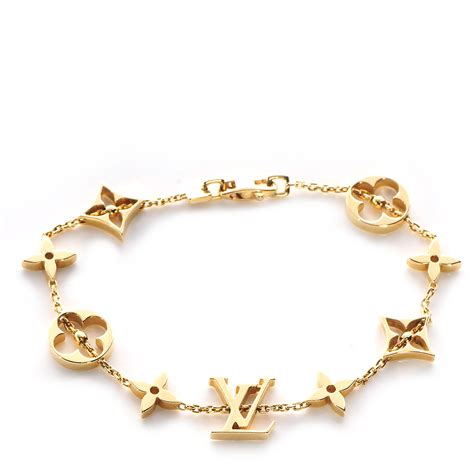 louis vuitton bracelets gold|louis vuitton initial bracelet.